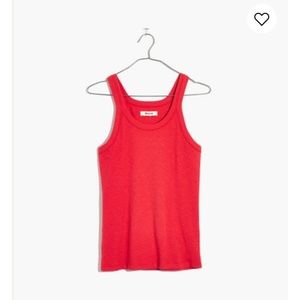 Madewell Audio Tank Ripe Persimmon Red size S New